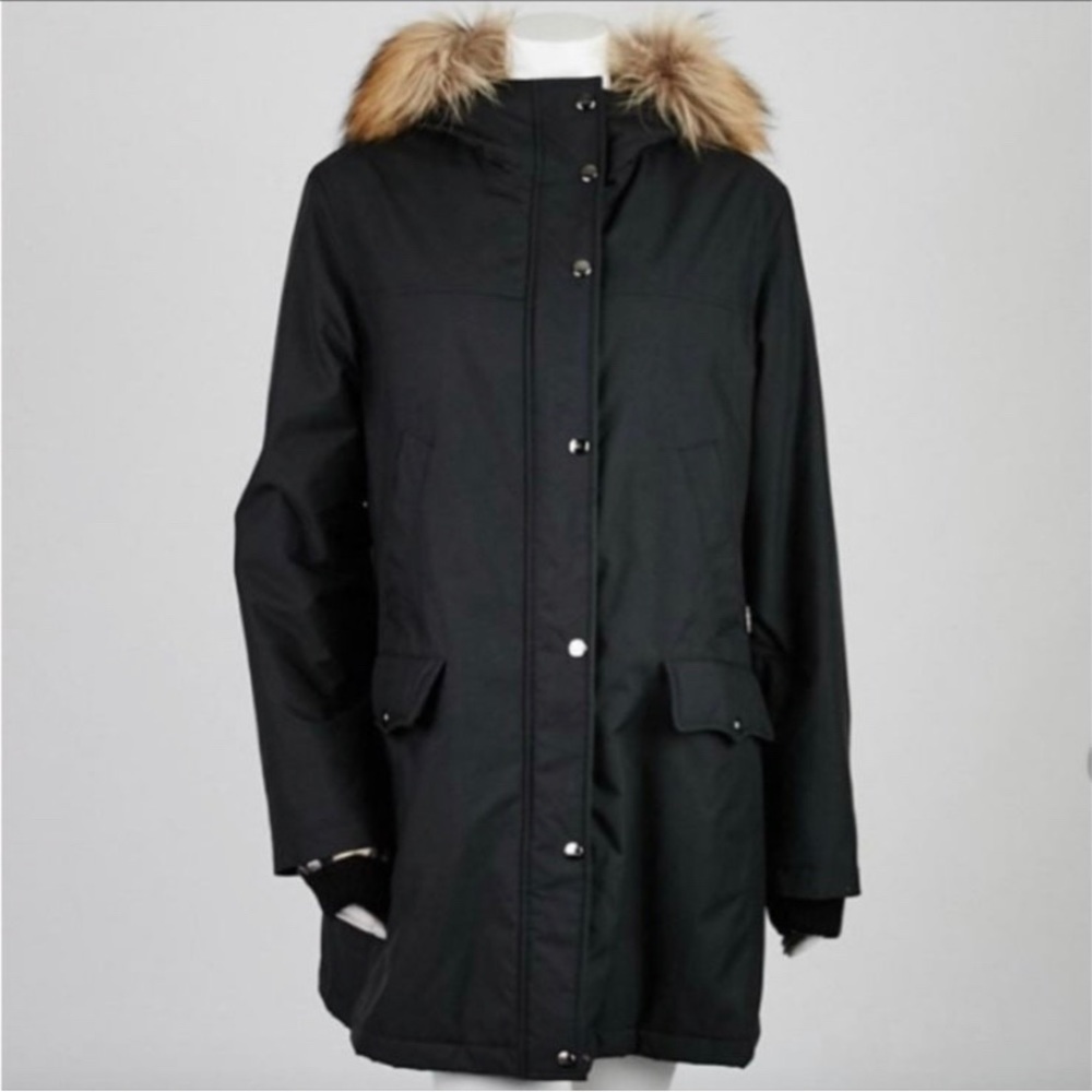 Burberry Babthorpe Fur Trim Parka Coat  XS